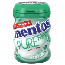 מארז בקבוקי מסטיק מנטוס בטעם מנטה עדינה 1/6