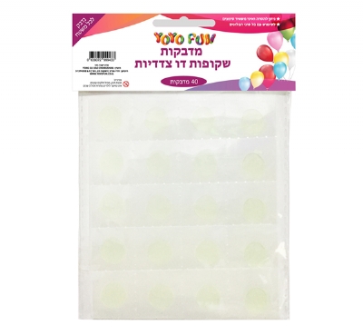 מדבקות שקופות דו צדדיות לעיצוב בלונים